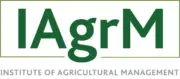 Logo of the Institute of Agricultural Management (IAgrM). The design features green text with the acronym 'IAgrM' prominently displayed, along with the full name below in smaller grey letters.