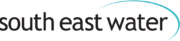 Logo of South East Water featuring the text 'south east water' in dark font with a turquoise graphic element above it.