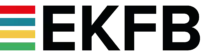 Logo of EKFB featuring five horizontal bars in red, blue, yellow, green, and dark gray letters spelling 'EKFB'.